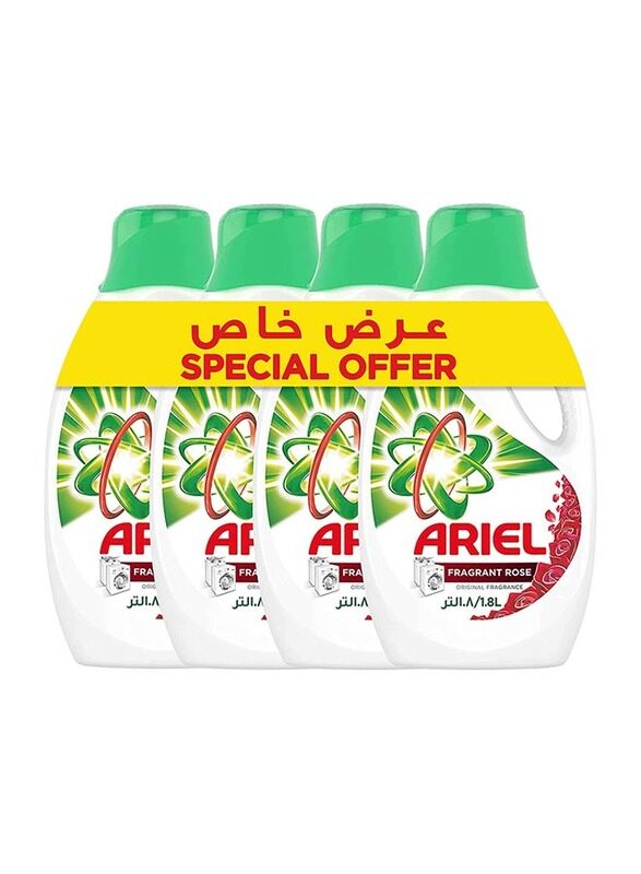 

Ariel Rose Scent Automatic Power Gel Laundry Detergent, 4 x 1.8 Litres