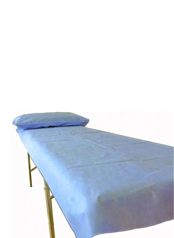 Waterproof Disposable Non-Woven Bed Sheet Roll for Spa, Massage, Tattoo and Exam Tables, Blue, 80 x 180cm, 3 x 50 Sheets