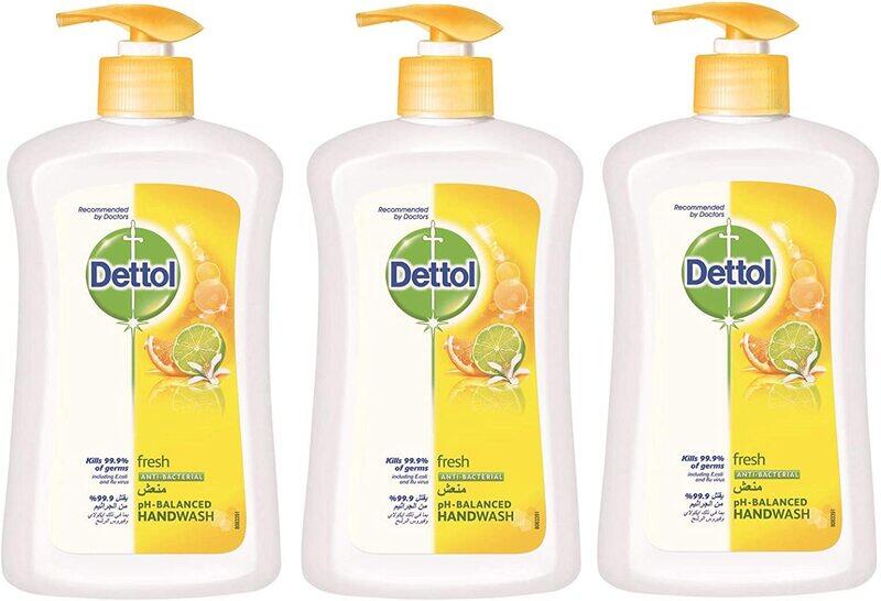 

Dettol Anti-Bacterial Fresh Liquid Hand Wash, 200ml, 3 Pieces