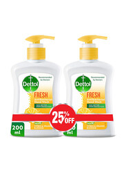 Dettol Fresh Anti-Bacterial Liquid Hand Wash, 2 x 200ml