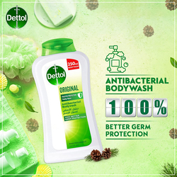 Dettol Original Anti-Bacterial Body Wash, 2 x 250ml