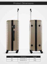 Para John 2-Piece Travel Trolley Luggage Bag Set, Gold