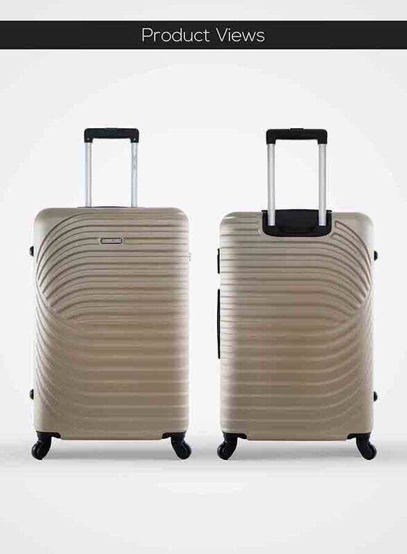 Para John 2-Piece Travel Trolley Luggage Bag Set, Gold