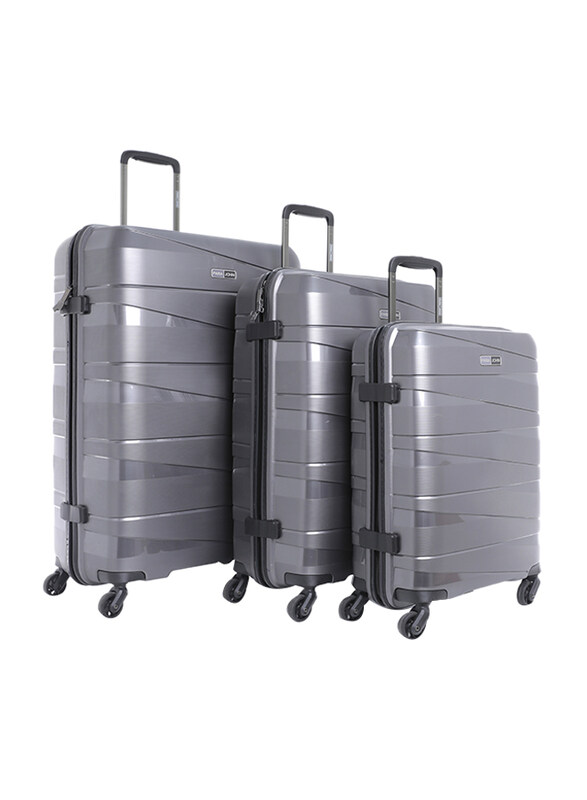 

Para John 3 Pieces Travel Hand Cabin Luggage Suitcase Set, Grey