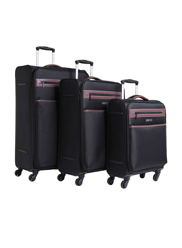 

Para John 3 Pieces Travel Luggage Suitcase Set, Black