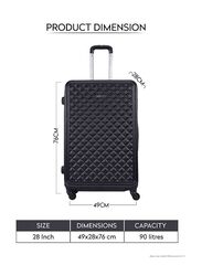 Para John Single Size Checked-in Trolley Luggage Bag, 28-inch, Black