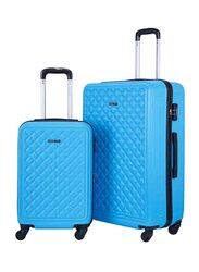 Para John 2-Piece Hardside Travel Trolley Luggage Bag Set, 20/28, Blue