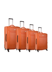 Para John 4 Pieces Travel Luggage Suitcase Trolley Set, Orange