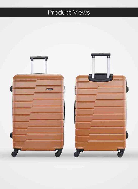 Para John 2-Piece Travel Trolley Luggage Bag Set, Rose Gold