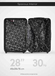 Para John 2-Piece Single Size Large Checked Travel Trolley Luggage Bag Set, Grey