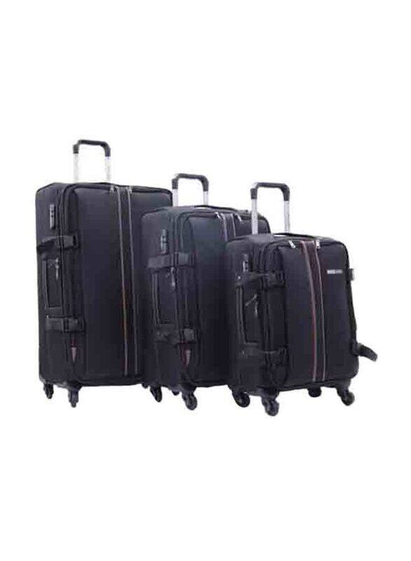 

Para John 3-Piece Trolley Luggage Bag Set, PJTR3040, Black