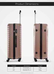 Para John 2-Piece Travel Trolley Luggage Bag Set, Rose Gold