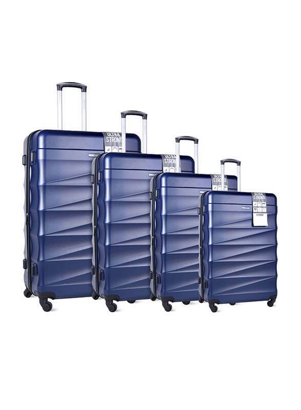 

Para John 4 Pieces Alle Trolley Luggage Set, PJTR4024, Navy Blue