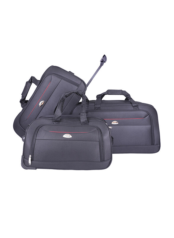 

Abraj 3 Pieces 2 Wheel Travel Duffle Bag, Navy Blue