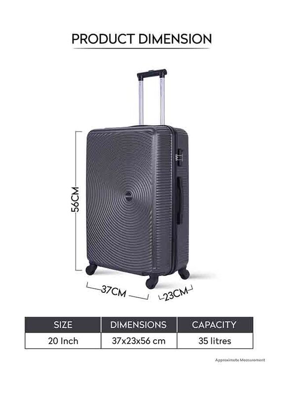 Para John Single Size Cabin Carry Check-in Trolley Luggage Bag, 20-inch, Grey