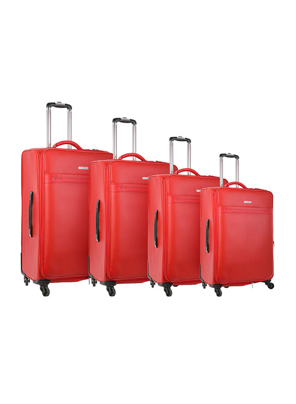 

Para John 4 Pieces Travel Luggage Suitcase Trolley Set, Red