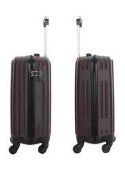 Para John Single Size Large Checked Travel Trolley Luggage Bag, Brown