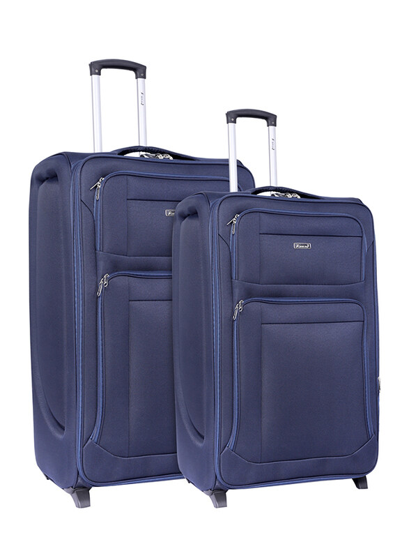 

Abraj 2 Pieces Soft Trolley Luggage Bags Set, Navy Blue