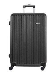 Para John Single Size Large Checked Travel Trolley Luggage Bag, Grey