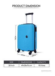 Para John Single Size Checked-in Trolley Luggage Bag, 28-inch, Blue