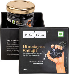 Kapiva Himalayan Shilajit Resin 20g Performance Booster for Endurance and Stamina with Lab Report