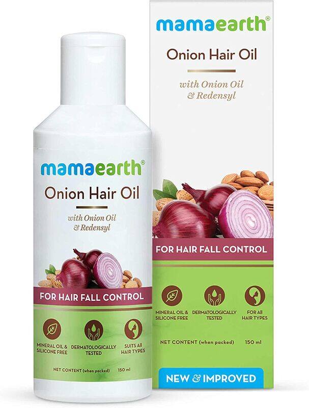 

MAMAEARTH Onion Hair Oil for Hair Regrowth & Hair Fall Control, 150 ml