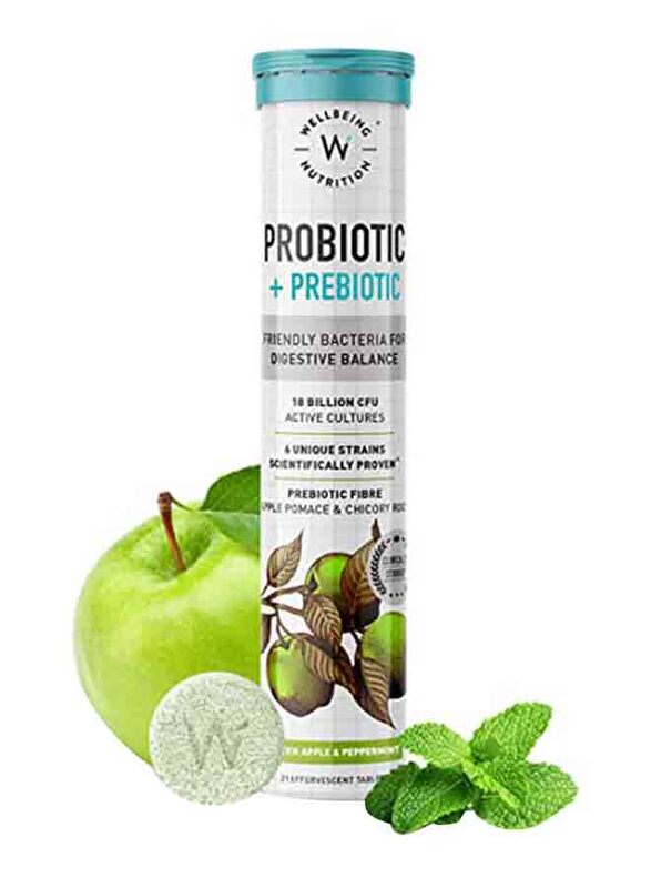 Wellbeing Nutrition Daily Probiotic + Prebiotic, 21 Effervescent Tabs