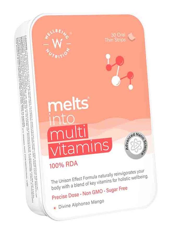 Wellbeing Nutrition Melts Multi Vitamin- Plant Based, 30 Oral Strips