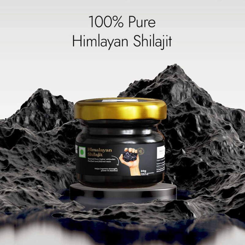 Kapiva Himalayan Shilajit Resin 20g Performance Booster for Endurance and Stamina with Lab Report