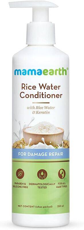 

Mamaearth Rice Water Conditioner with Rice Water & Keratin for Damaged, Dry and Frizzy Hair - 250 ml