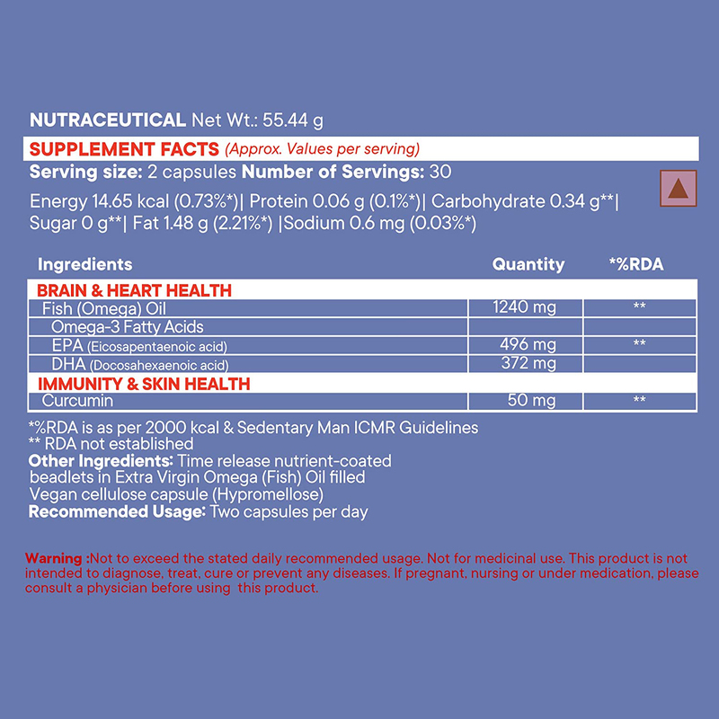 Wellbeing Nutrition Slow Virgin Omega-3 Supplement, 55g