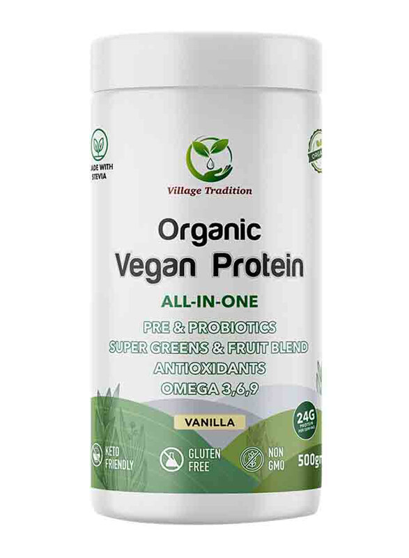 

Village Tradition Organic Vegan Protein, 1 KG, Vanilla