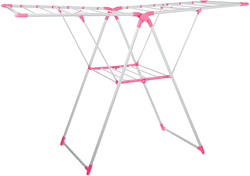 Steel Cloth Dryer Rack White/Pink Cloth Drying Stand