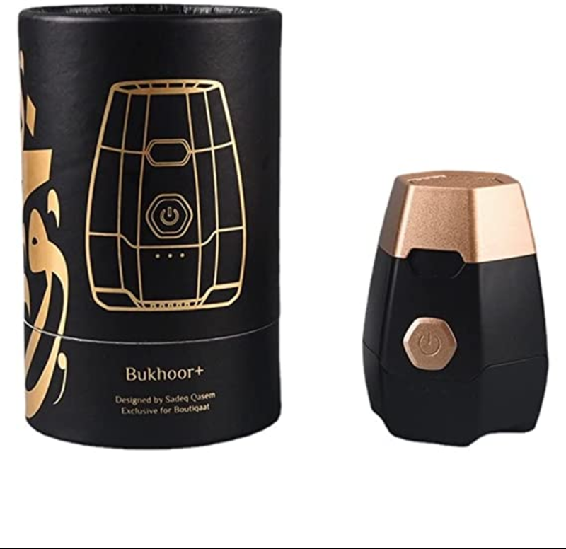 New Hexagon Bukhoor+ Electric Bakhoor Arabic Home Office mubkhara oud Incense Burner - Black