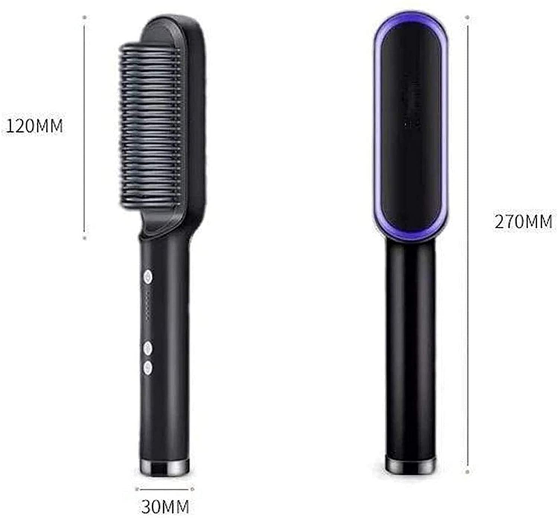 Hair Straightener Brush, 2 in 1 Hair Straightener,Professional Electric Hair Straightener Curler Anion Hair Straightening Comb,for Professional Salon at Home(Assorted colors)