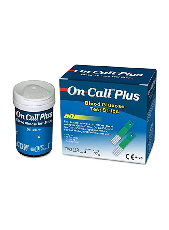 On Call Plus Acon Glucose Testing Strips - 50's, Blue