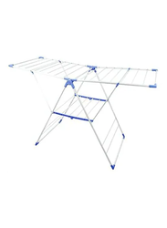 Generic Foldable Cloth Drying Rack White/Blue