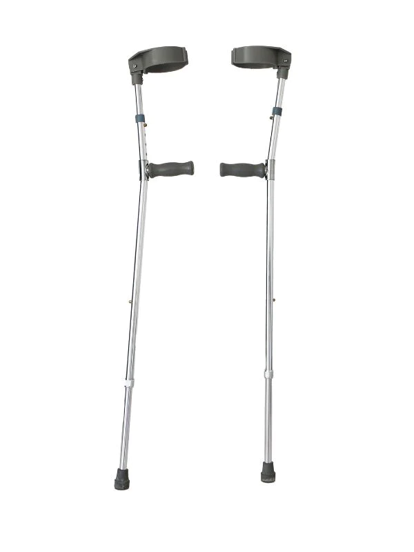 Lightweight Walking Forearm Crutch, Folding, Aluminum Crutches for Seniors with Height Adjustment