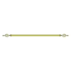 Adjustable Curtain Rod, 150-300 cm, Gold, Metal Single Rod Window Treatment Rod Drapery Rod