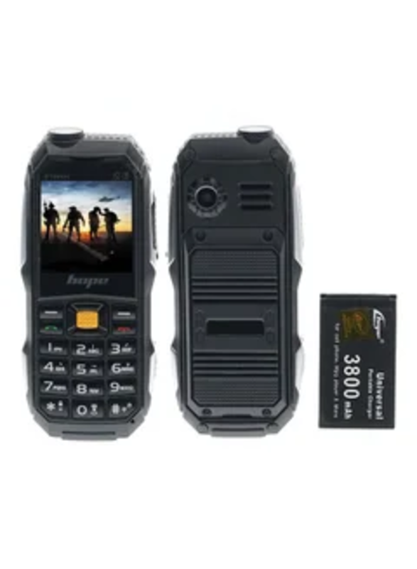 Mini S19 Mobile Phone With 3800mAh Power Bank Battery Dual SIM Black 3G