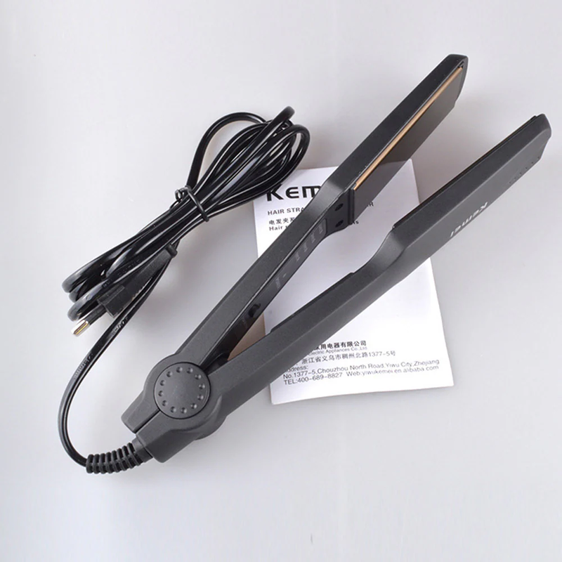 Kemei KM-329 Professional Hair Straightener Ceramic Heating Plate Hair Irons Styling Tools With Fast Warm-up Thermal Performance
