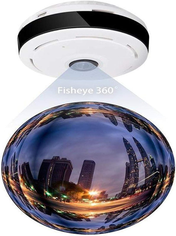 Indoor 360 Degree Wifi Panoramic View Security Camera with Mic Speaker and Night Vision - V380
