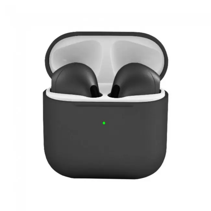 Pro 4 Airpods Wireless Earphones with Charging Case - Black