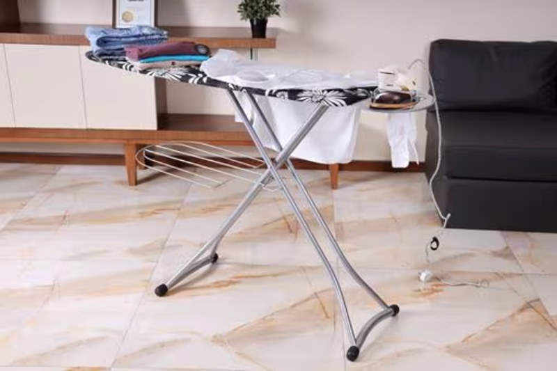 Royalford Contemporary Lightweight Iron Board with Adjustable Height and Lock System Ironing Board with Steam Iron Rest, Cotton Pad Heat Resistant Pad