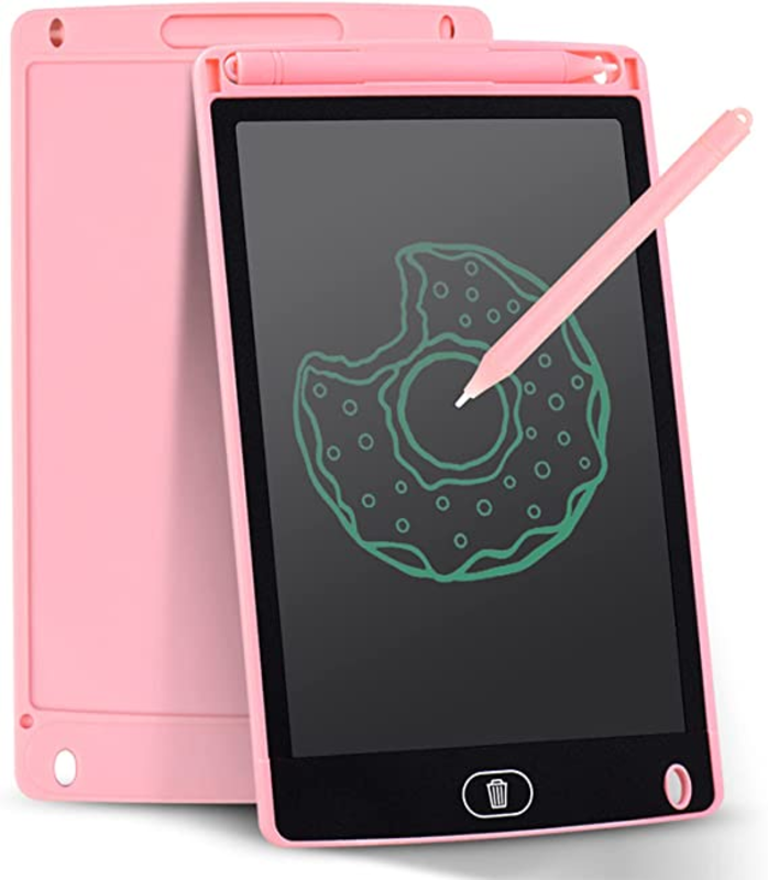 LCD Writing Tablet 8.5 Inch Drawing and Writing Board for Kids & Adults Handwriting Paper Doodle Pad for School Office Pink