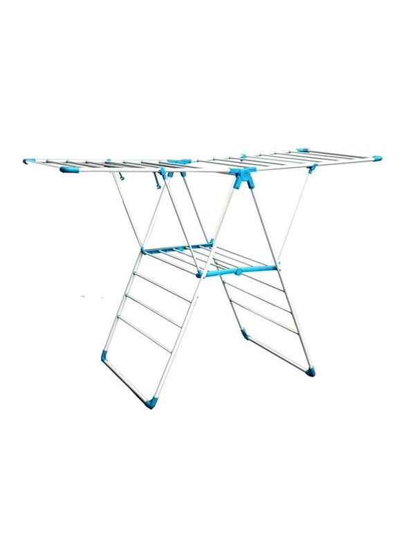 Delcasa Metal Cloth Drying Rack DC1391 Silver/Blue