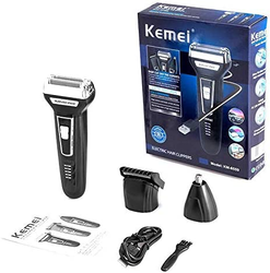 KEMEI-3 in 1 Electric Razor for Men USB Rechargeable Nose Hair Trimmer Men's Electric Shaver Machine Salon Tool