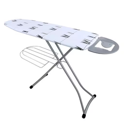 Royalford Contemporary Lightweight Iron Board with Adjustable Height and Lock System Ironing Board with Steam Iron Rest, Cotton Pad Heat Resistant Pad