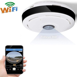 Indoor 360 Degree Wifi Panoramic View Security Camera with Mic Speaker and Night Vision - V380