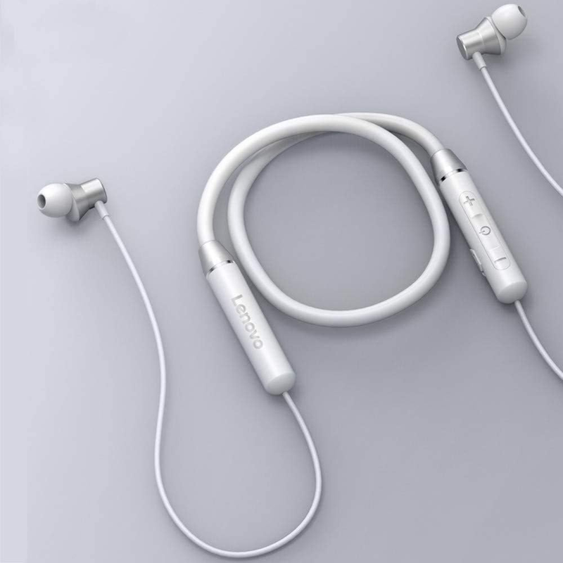 Lenovo - HE05 In Ear Neckband Bluetooth Headset White